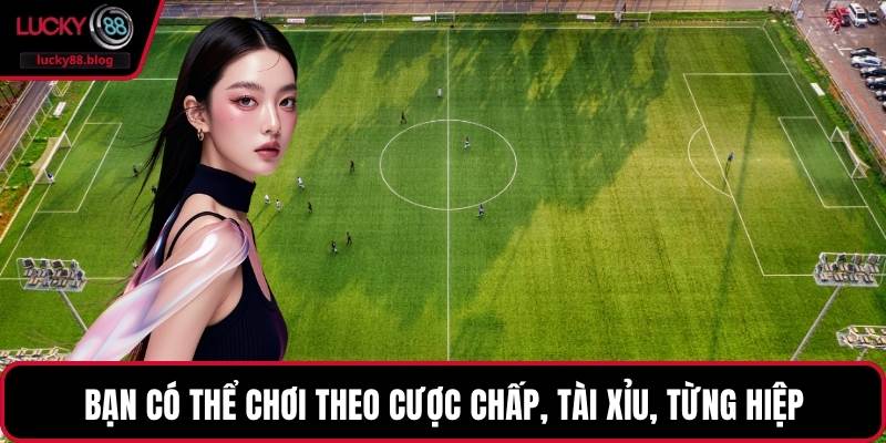 Bạn có thể chơi theo cược chấp, tài xỉu, từng hiệp